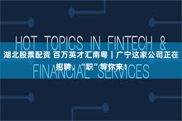 湖北股票配资 百万英才汇南粤｜广宁这家公司正在招聘，“职”等你来！