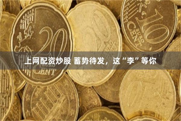 上网配资炒股 蓄势待发，这“李”等你