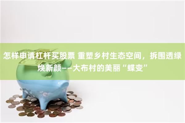 怎样申请杠杆买股票 重塑乡村生态空间，拆围透绿焕新颜——大布村的美丽“蝶变”