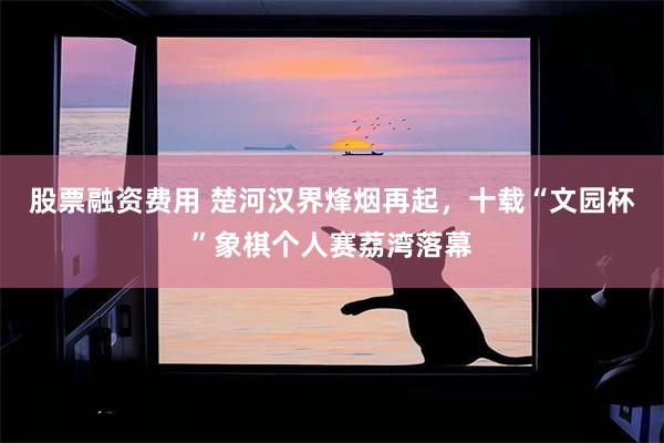 股票融资费用 楚河汉界烽烟再起，十载“文园杯”象棋个人赛荔湾落幕