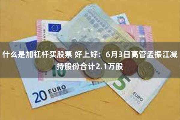 什么是加杠杆买股票 好上好：6月3日高管孟振江减持股份合计2.1万股
