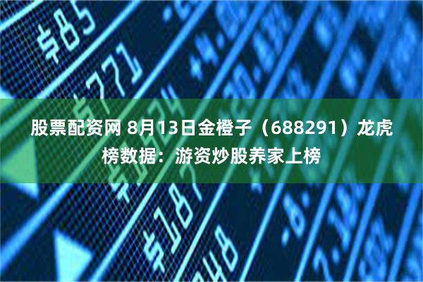股票配资网 8月13日金橙子(688291)龙虎榜数据:游资炒股养家上榜