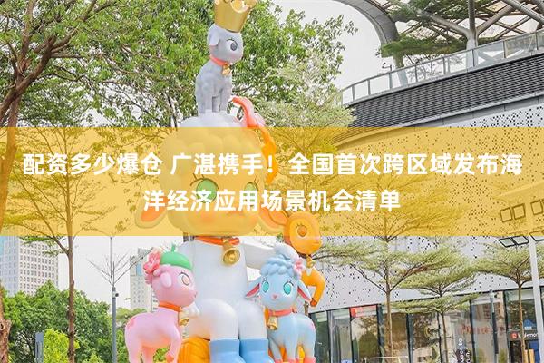 配资多少爆仓 广湛携手！全国首次跨区域发布海洋经济应用场景机会清单