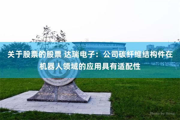 关于股票的股票 达瑞电子：公司碳纤维结构件在机器人领域的应用具有适配性