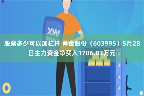 股票多少可以加杠杆 甬金股份(603995)5月28日主力资金净买入1786.03万元