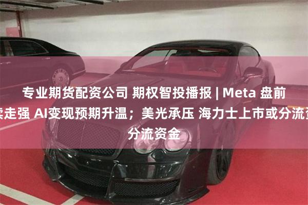 专业期货配资公司 期权智投播报 | Meta 盘前持续走强 AI变现预期升温；美光承压 海力士上市或分流资金