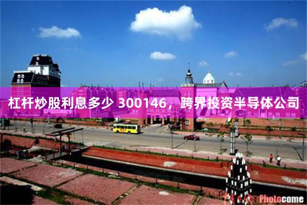 杠杆炒股利息多少 300146，跨界投资半导体公司