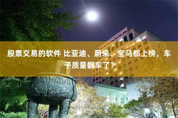 股票交易的软件 比亚迪、蔚来、宝马都上榜，车子质量翻车了？