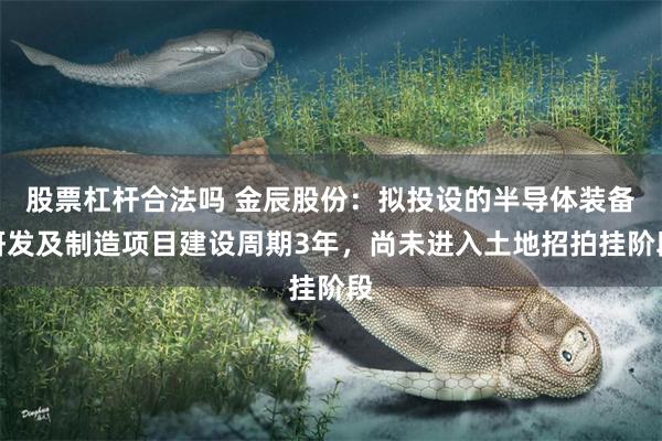 股票杠杆合法吗 金辰股份：拟投设的半导体装备研发及制造项目建设周期3年，尚未进入土地招拍挂阶段