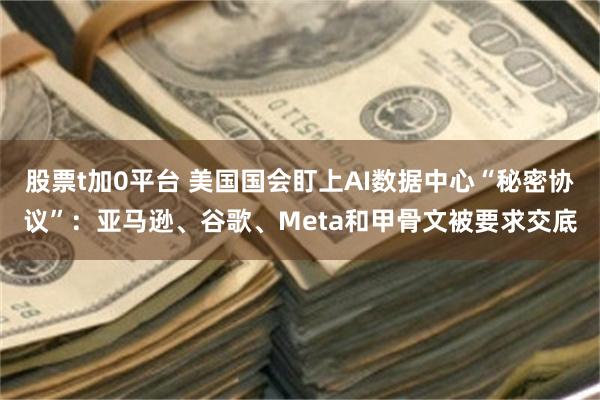 股票t加0平台 美国国会盯上AI数据中心“秘密协议”：亚马逊、谷歌、Meta和甲骨文被要求交底